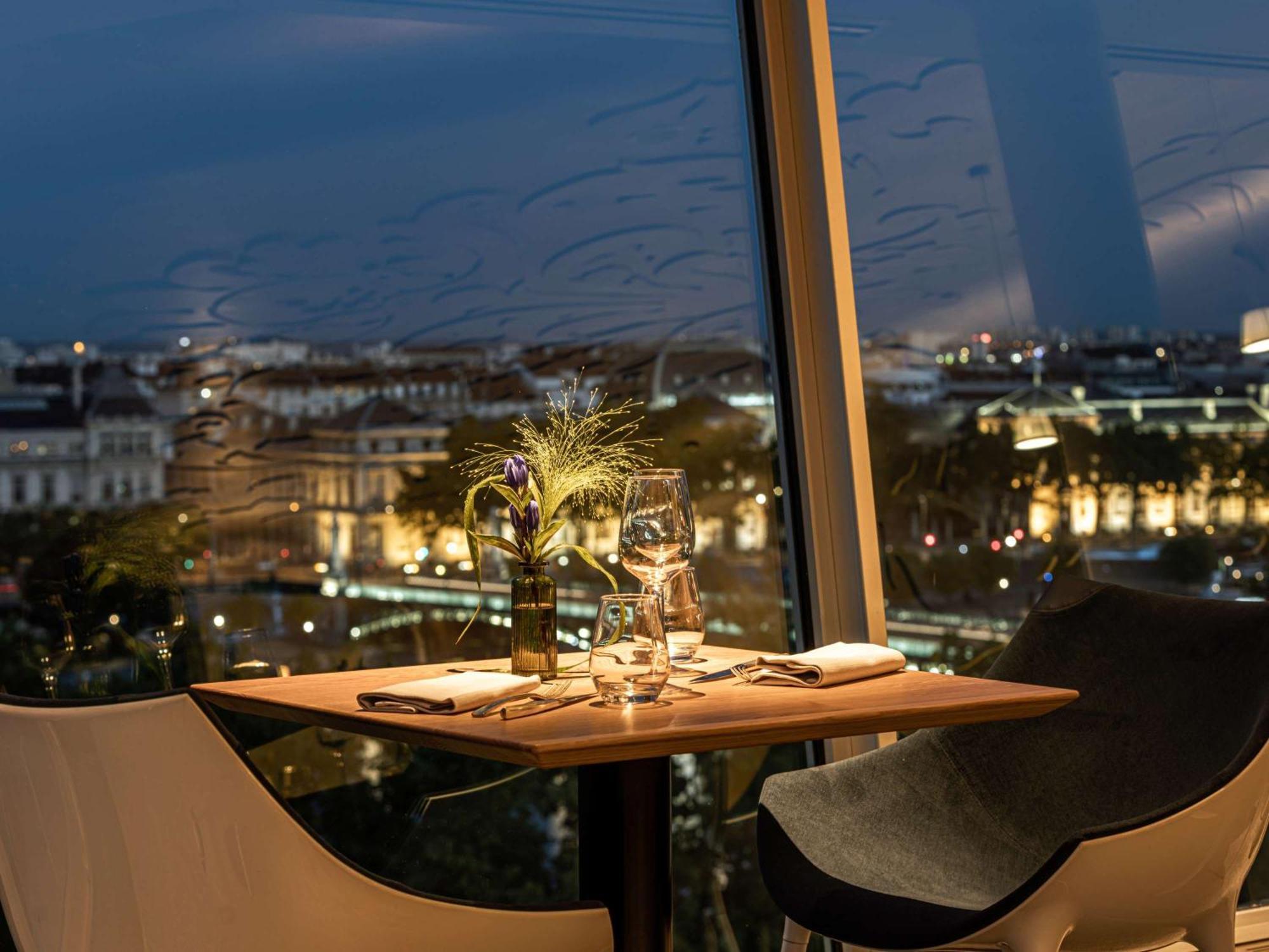 소피텔 리옹 벨쿠르 호텔 외부 사진 View from the restaurant